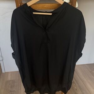 Quince Silk Black Blouse